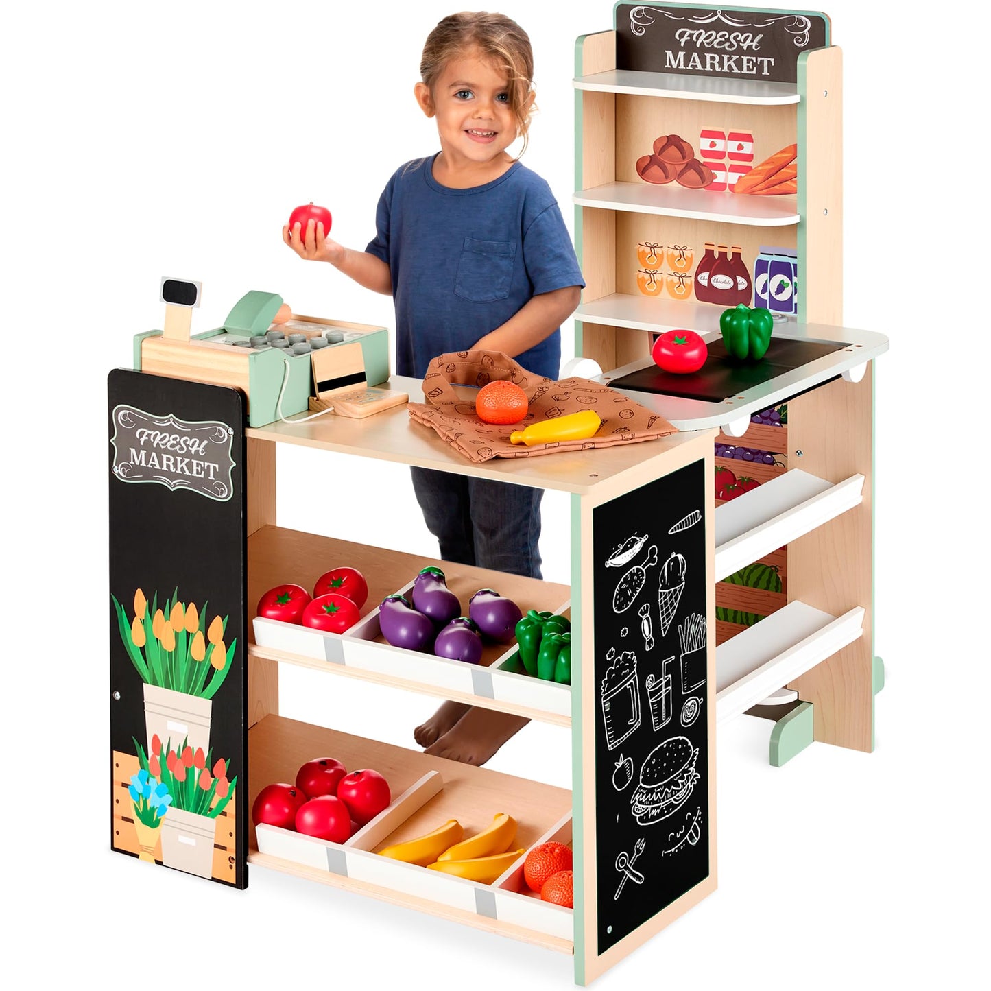 Pretend Play Grocery Store - Wooden